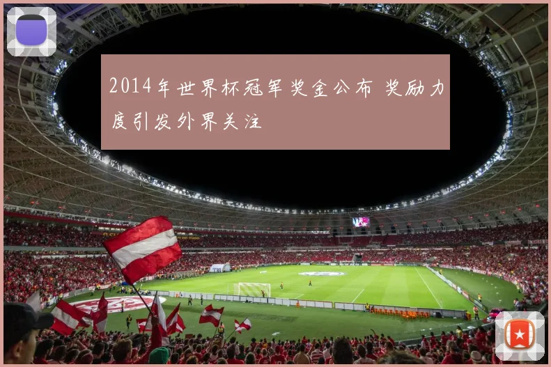 2014年世界杯冠军奖金公布 奖励力度引发外界关注